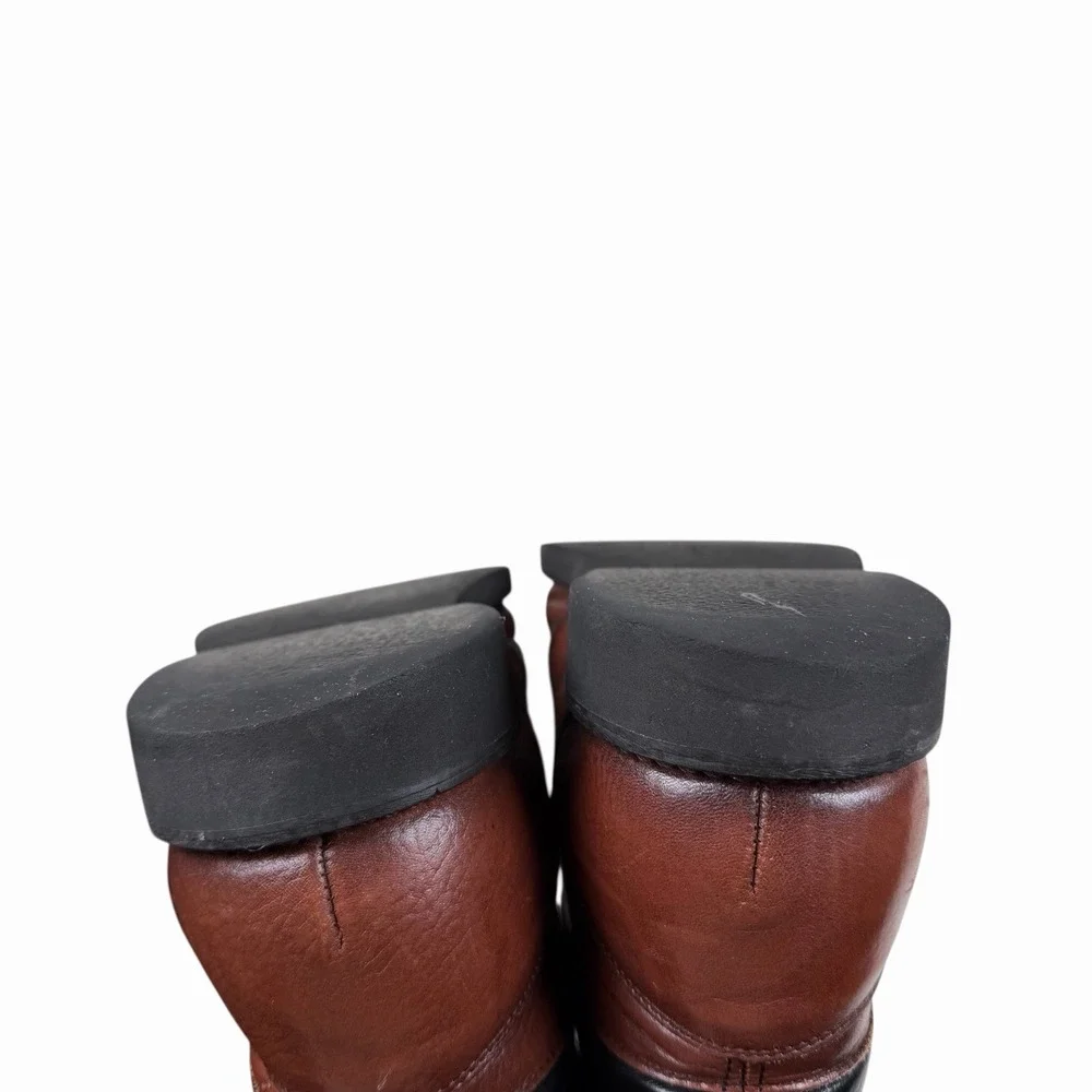 Mason Shoe Men's Brown Leather Ankle Boots Size 10 D Lace-Up Casual‎ Workwear